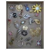 Costume Jewelry Brooch Collection