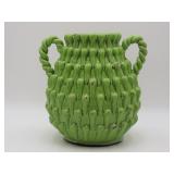 Green Majolica Asparagus Vase