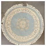 Chinese Style Round Floral Rug