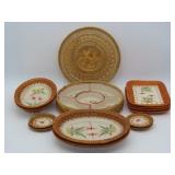 Bat Trang Dragonfly Wicker Trim Serving Wares