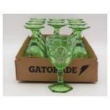 Green Glass Goblets