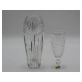 Waterford Crystal Vase And Goblet