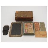 Old Virginia Cheroots Cigar Box And Ephemera