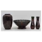Nga Shop Vietnamese Lacquer Vases And Bowl
