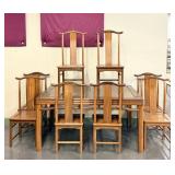 Ming Style Dining Table And Eight Chairs