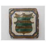 Earthenware Tile With Shield Decoration