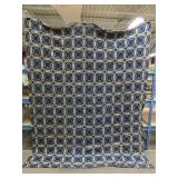 Blue And White Two Panel Coverlet