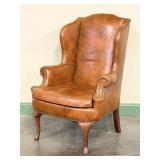 Classic Leather Wingback Chair