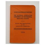 1939 Professional Baseball Rule Book