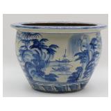 Blue And White Landscape Planter