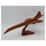 Wooden Concorde Model Airplane