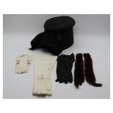 Antique Amish Bonnet And Gloves