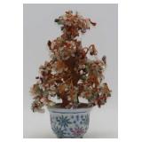 Decorative Stone And Wire Tree