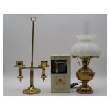 Brass Tone Lamp And Household Accessories