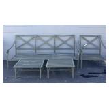 Four Piece Metal Patio Furniture Set