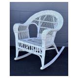 White Wicker Rocking Chair