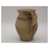Slip-Glazed Earthenware Handled Jar
