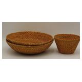 Three Woven Baskets