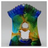 Colored Glass Asian Sculpture
