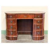 Kidney Shaped Nine Drawer Desk