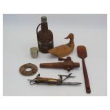 Primitive Collectibles And Duck Decoy