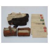 Paper Ephemera And Leather Document Cases