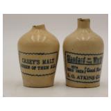 Miniature Stoneware Advertising Jugs