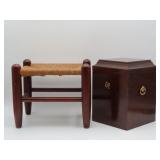 E.A. Clore Rush Stool And Bombay Wine Box
