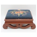 Victorian Style Needlepoint Footstool