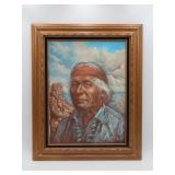 Marcos Amaro Native American Oil Painting