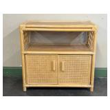 Rattan And Cane Two Door Cabinet