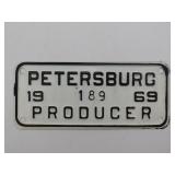 1969 Petersburg Virginia Producer Plate