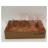 Pink Glass Stemware And Tumblers