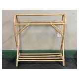 Rattan Quilt And Towel Rack