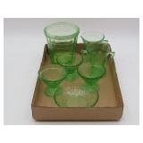 Green Depression Uranium Glass Tablewares