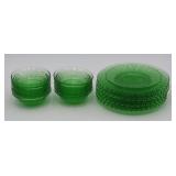 Green Depression Uranium Glass Tablewares