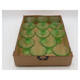 Green Depression Glass Sherbets