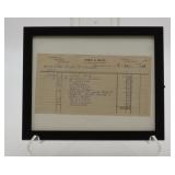 Fred S. Boyd Framed Billhead