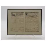 Virginia Framed Tobacco Sales Receipts