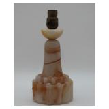 Art Deco Caramel Slag Glass Table Lamp