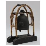 Elephant Decorated Bell With Stand