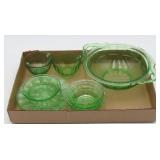 Green Depression Uranium Glass Tablewares