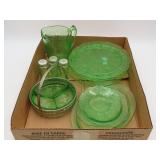 Green Depression Uranium Glass Tablewares