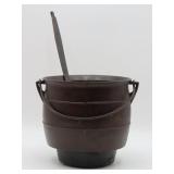 Cast Iron Pot & Wrought Iron Utensil