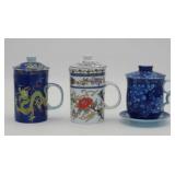 Asian Covered Tea Mugs