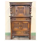 Carved Oak Court Cupboard