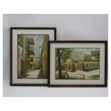 Framed Architectural Watercolors