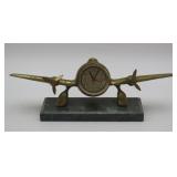 Sarsaparilla Airplane Desk Clock