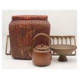Chinese Basket And Assorted Collectibles