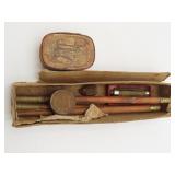 Gun Cleaning Kit And Miniature Bentwood Box